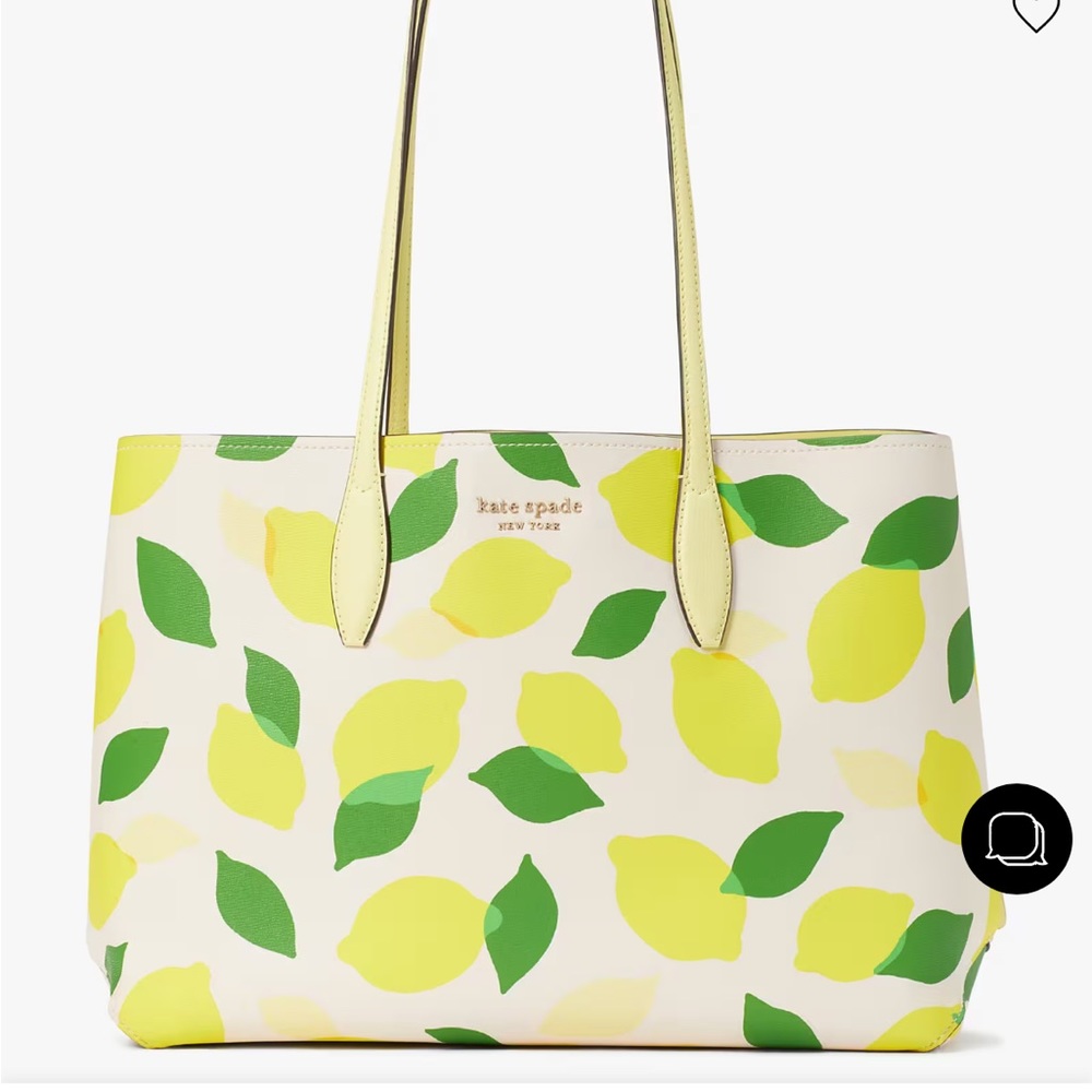 NWT Lemon Kate Spade ♠️ Tote Bag AND yellow Kate Wristlet